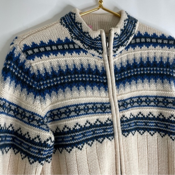 Vintage Womens Lands Full Zip Sweater Jacket 100% Nordic Wool Size Small - Picture 8 of 10